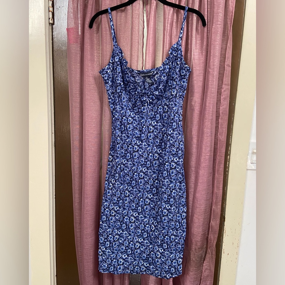 Vintage 90’s Y2K Navy Floral Mini Dress